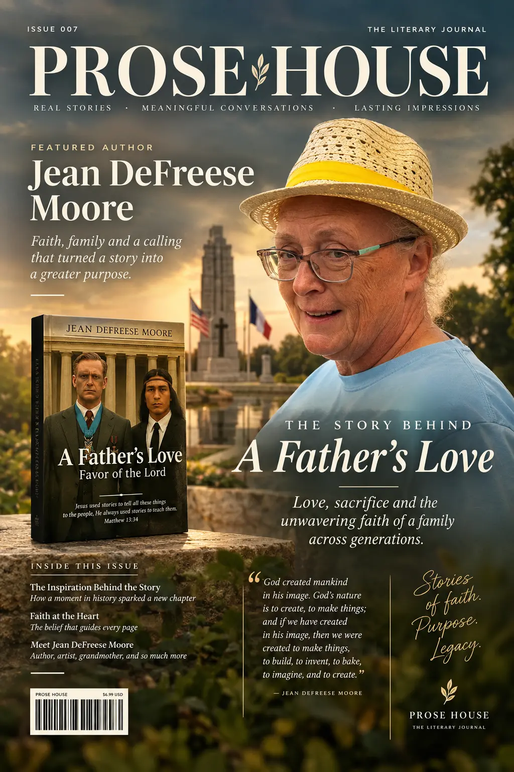 Prose House magazine feature cover for Jean DeFreese Moore