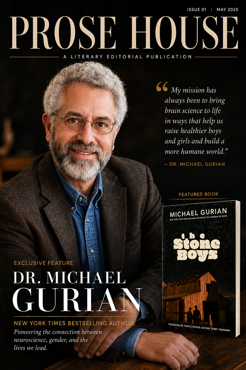 Prose House magazine feature cover for Dr. Michael Gurian